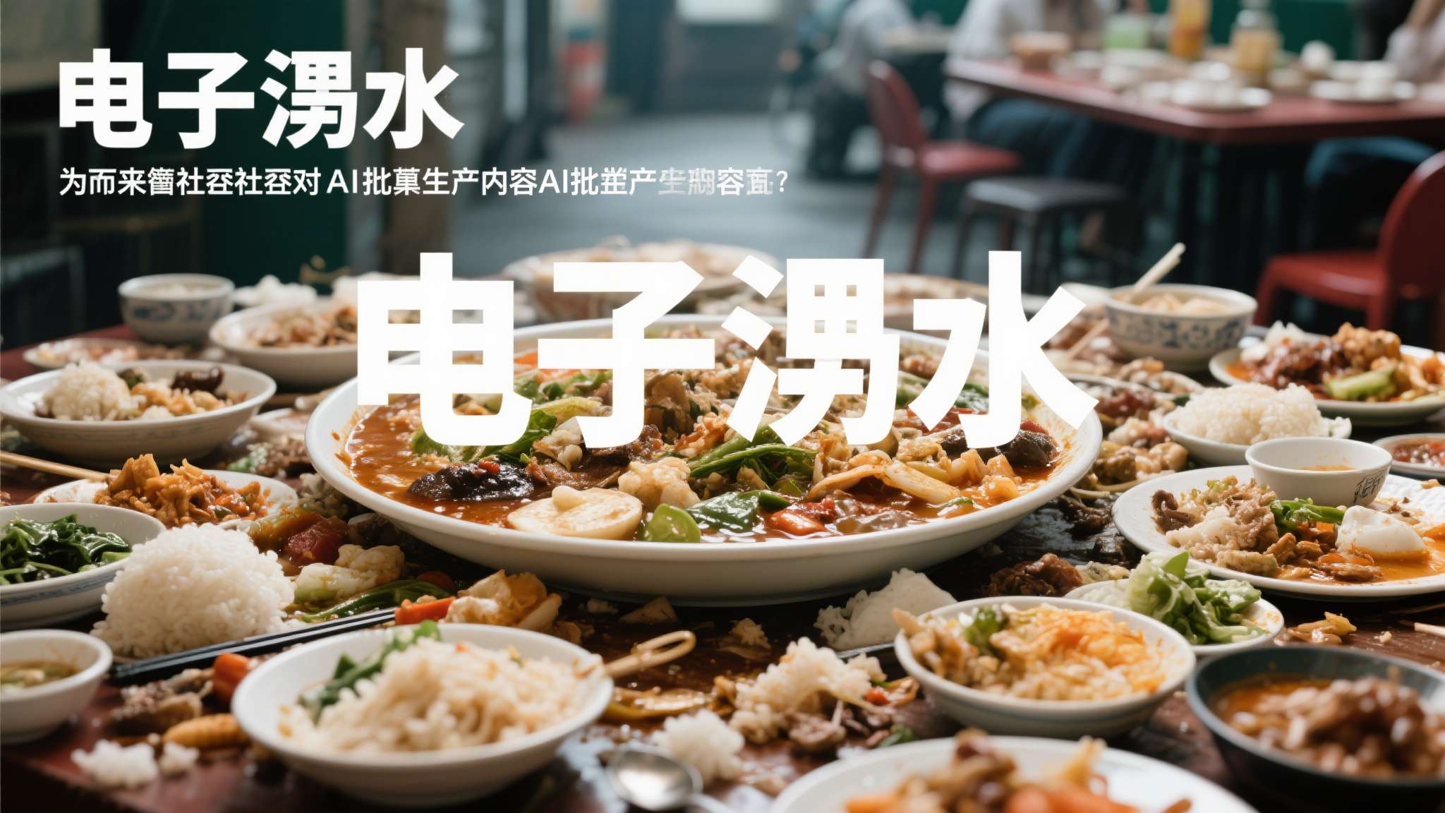 "电子泔水"这一说法，最早来自创作者社群对AI批量生产内容的嘲讽。大量AI生成的